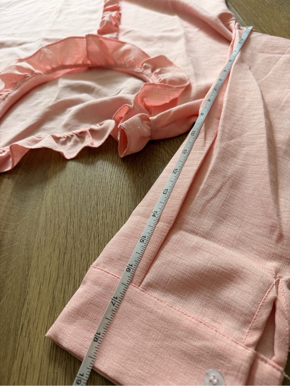 100% Linen Ruffle-Front Blouse - Picture 12 of 12